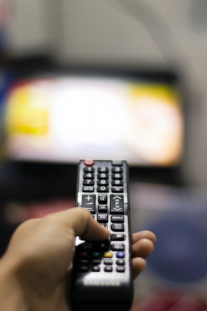 Person Holding Black Remote Control